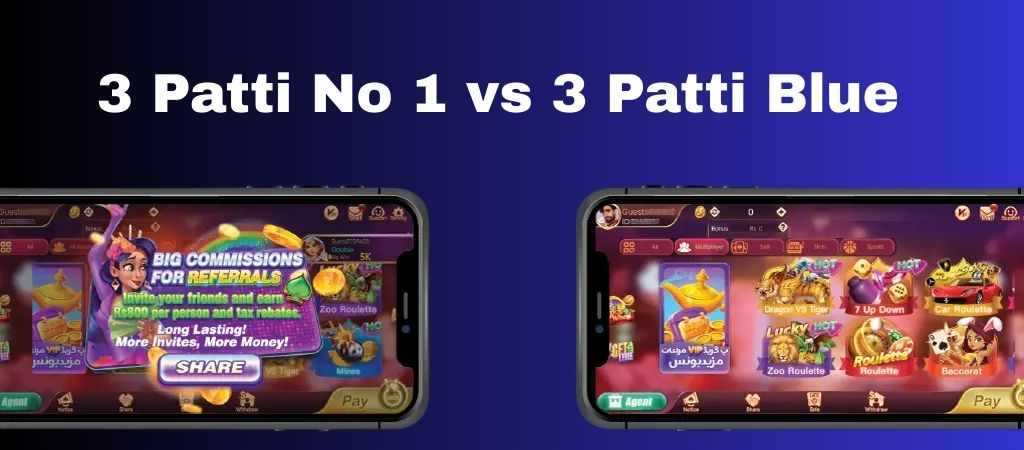 3 patti vs 3 patti blue